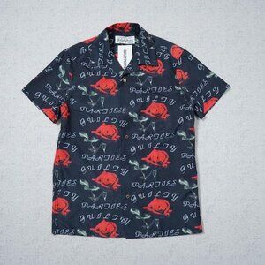 Wacko Maria Guilty Parties Black Patterned Short Sleeve Shirt